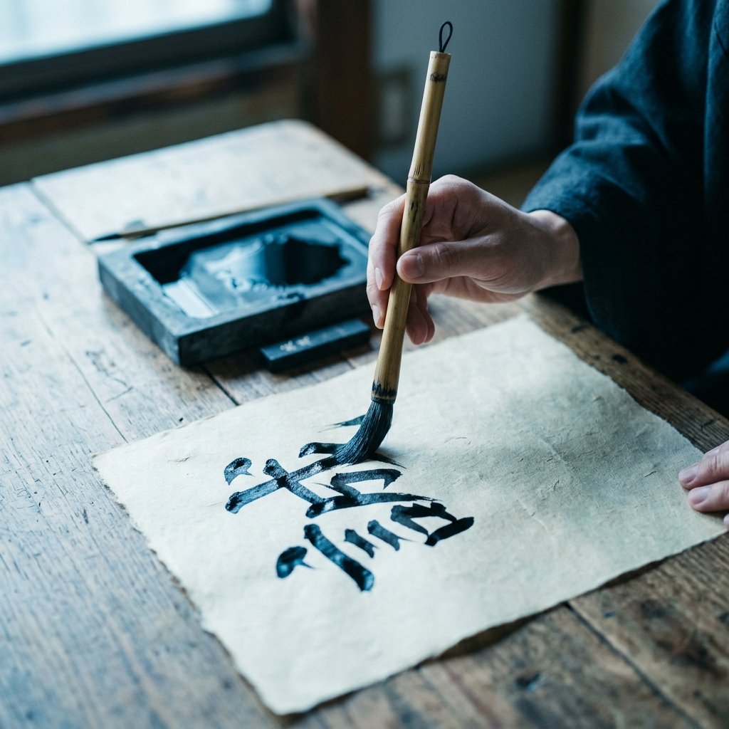 Japanese calligraphy brush